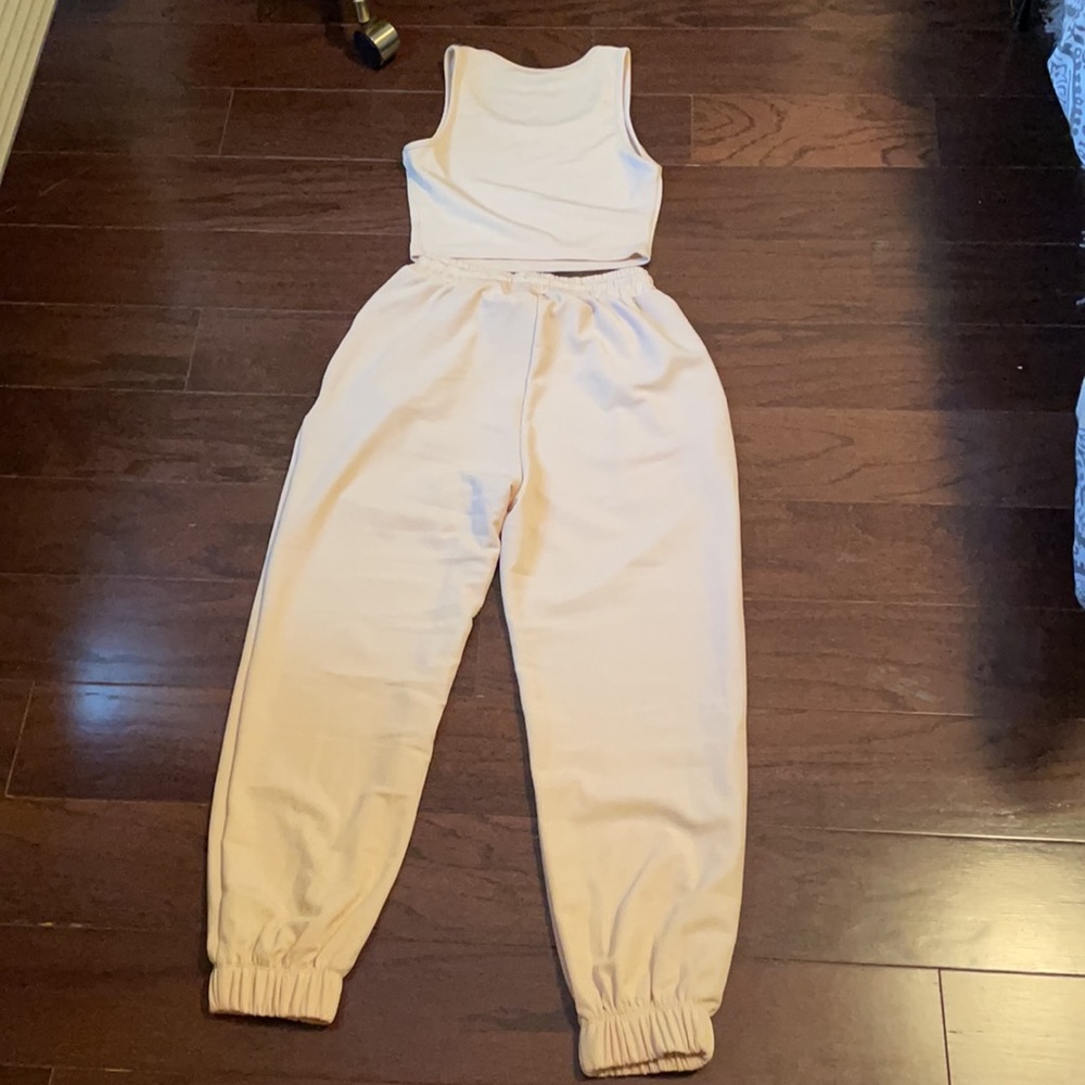 Solid Tank Top And Drawstring Waist - image 3